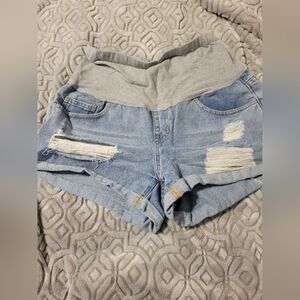 Pink Blush Maternity Shorts